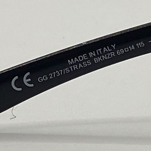 0020 Gucci Unique Black Sunglasses New - Picture 6 of 9